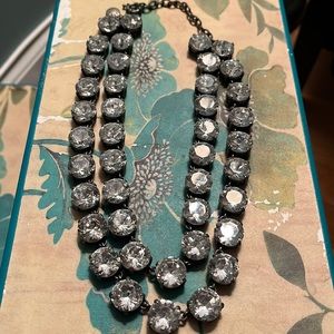 Double strand jeweled necklace